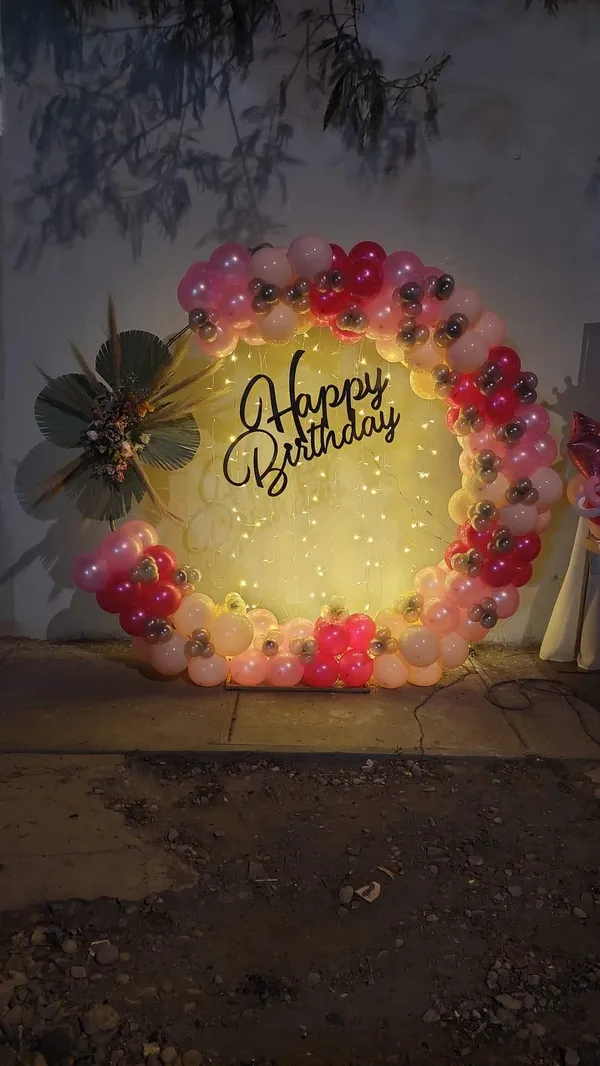 Aro decorado de Hip Hip Balloons