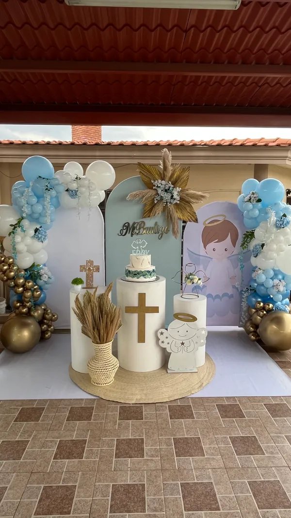 Mampara decorada de Hip Hip Balloons