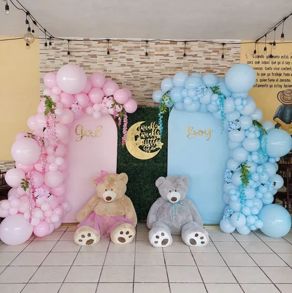 Mampara decorada de Hip Hip Balloons